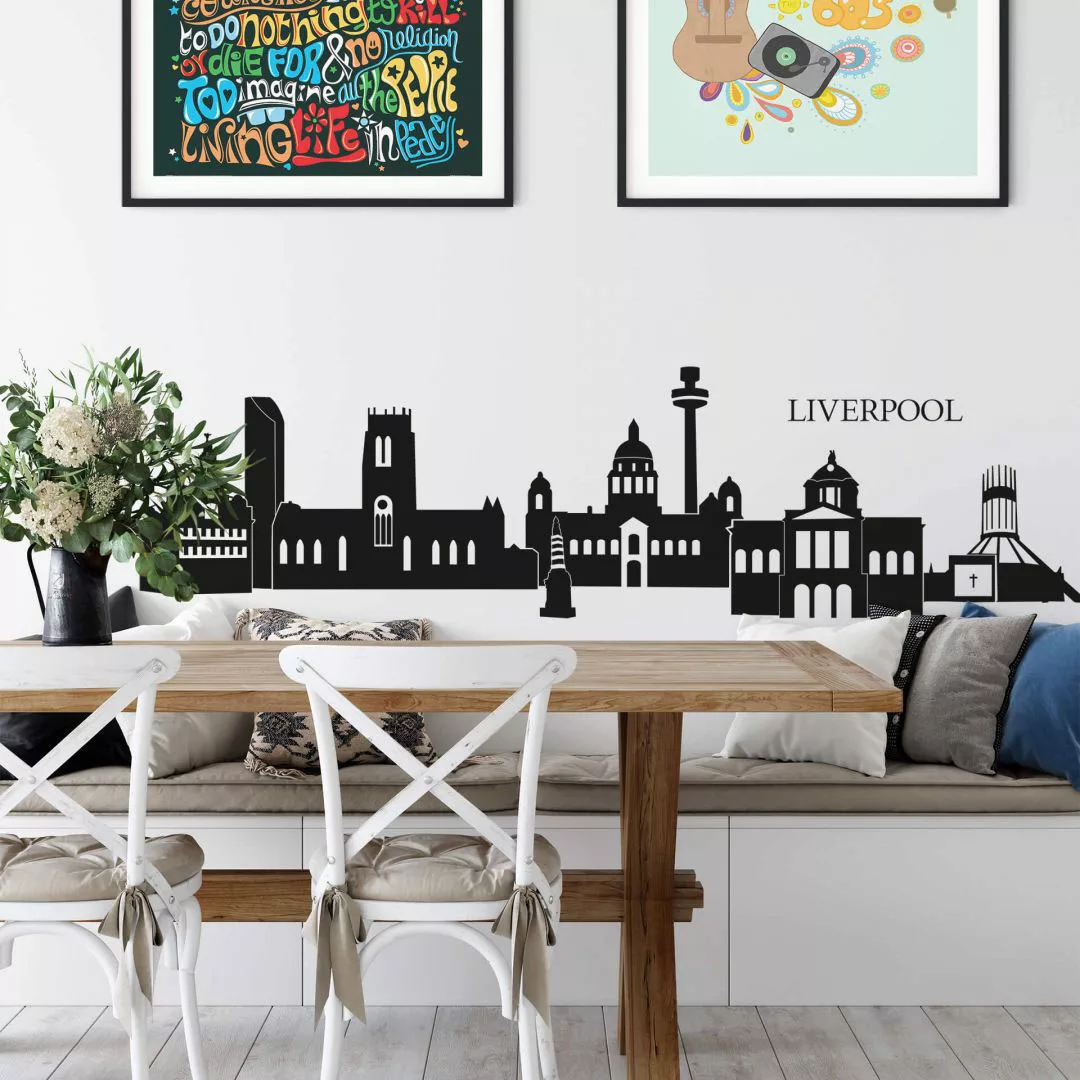 Wall-Art Wandtattoo "Stadt Skyline Liverpool 120cm", (1 St.), selbstklebend günstig online kaufen