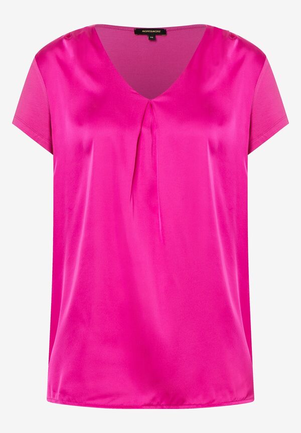 Shirt mit Satinfront, pink, Sommer-Kollektion günstig online kaufen