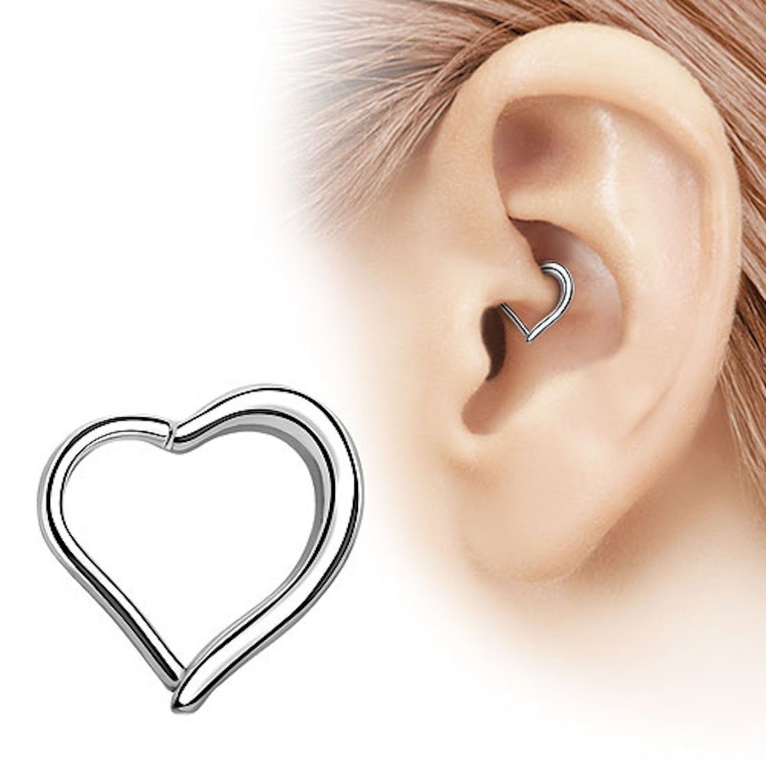 Taffstyle Nasenpiercing Piercing Herz mit Septum günstig online kaufen