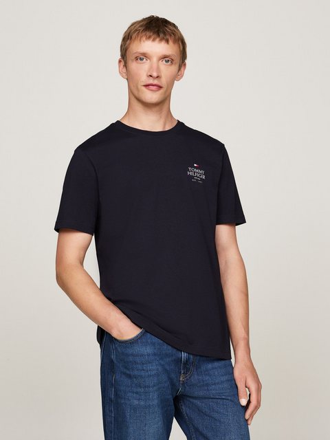 Tommy Hilfiger T-Shirt "HILFIGER STACK TEE", Mit Markenprint günstig online kaufen