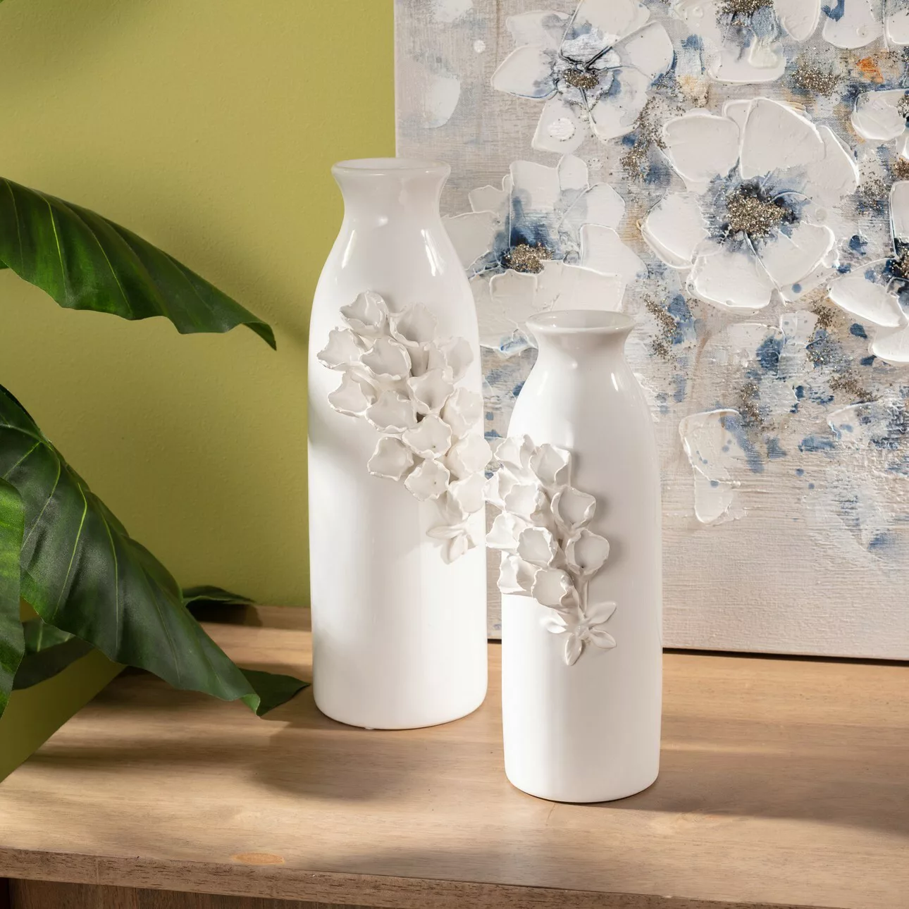 Vase White Bells 36 cm, 12 x 12 x 36 cm günstig online kaufen