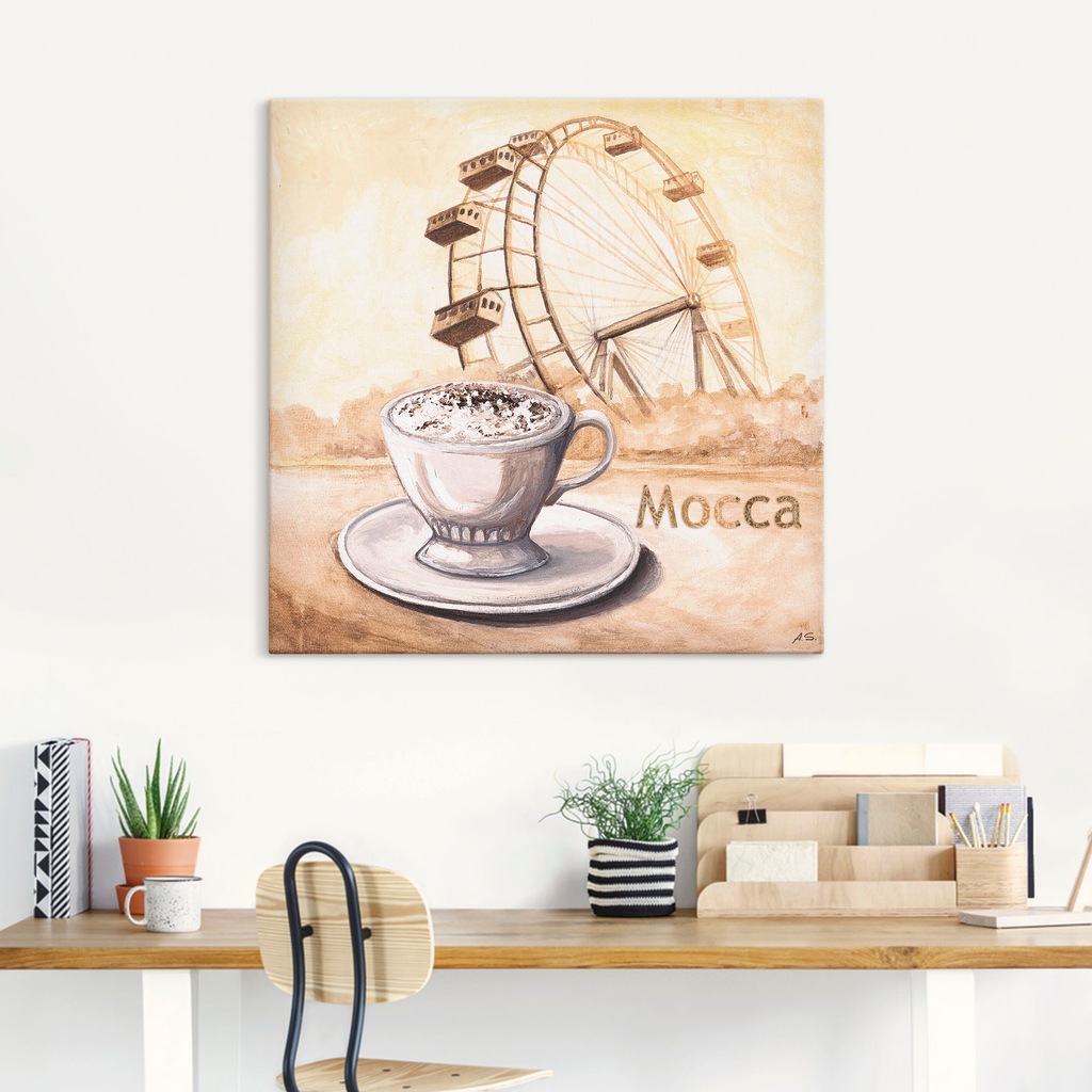 Artland Wandbild »Mocca in Wien«, Kaffee Bilder, (1 St.), als Leinwandbild, günstig online kaufen