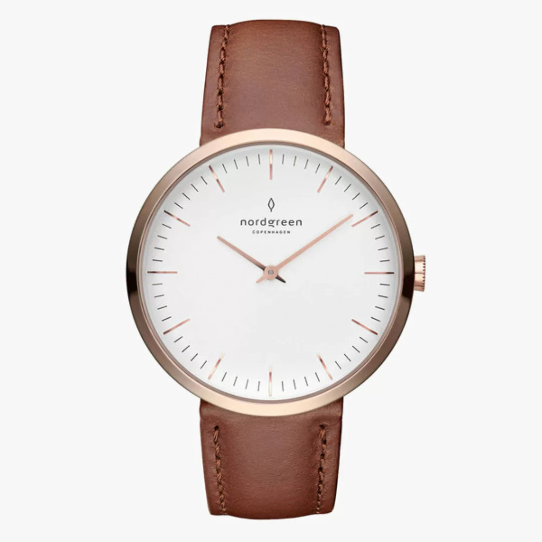 Armbanduhr Infinity Roségold - Italienisches Lederarmband günstig online kaufen