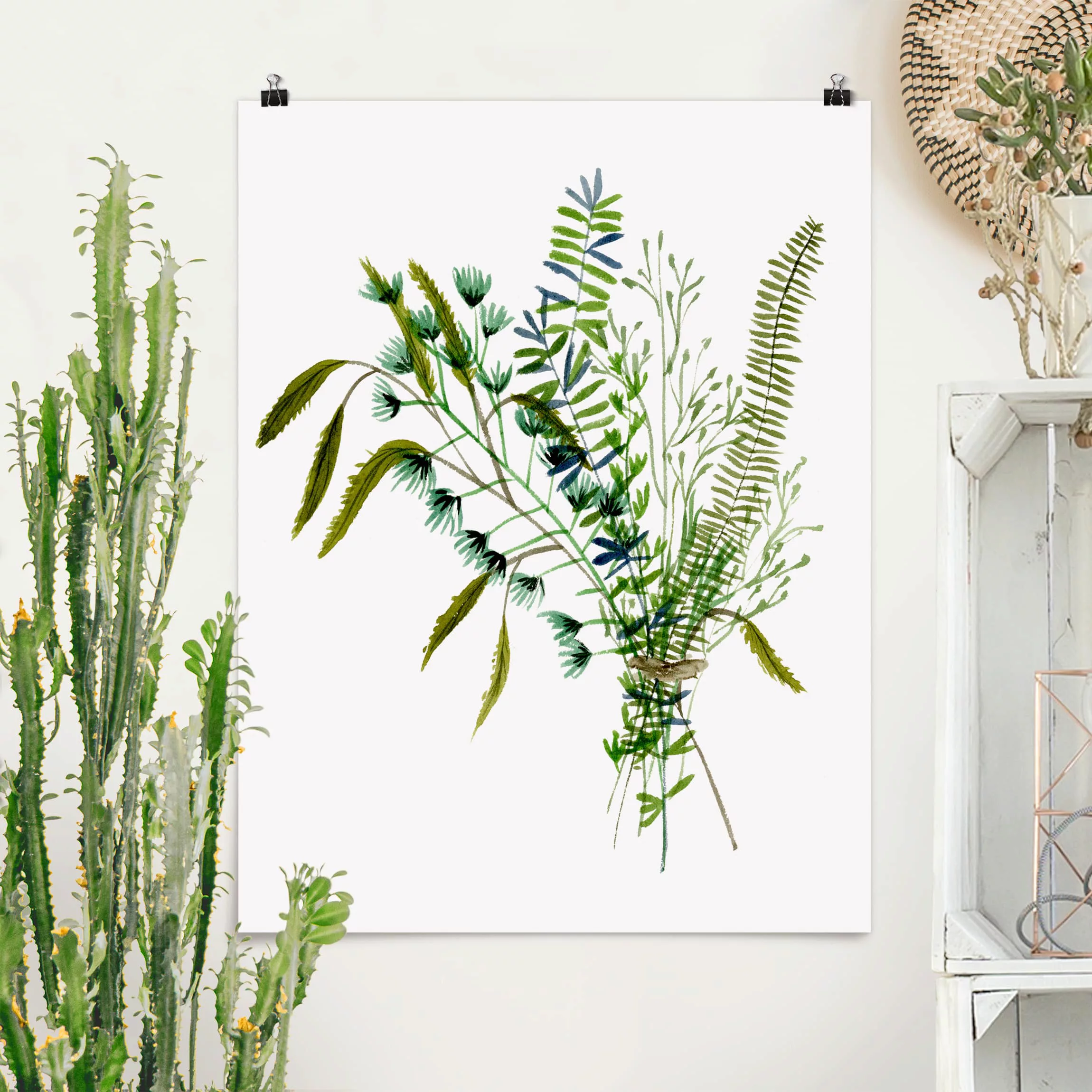 Poster Blumen - Hochformat Wiesengräser I günstig online kaufen