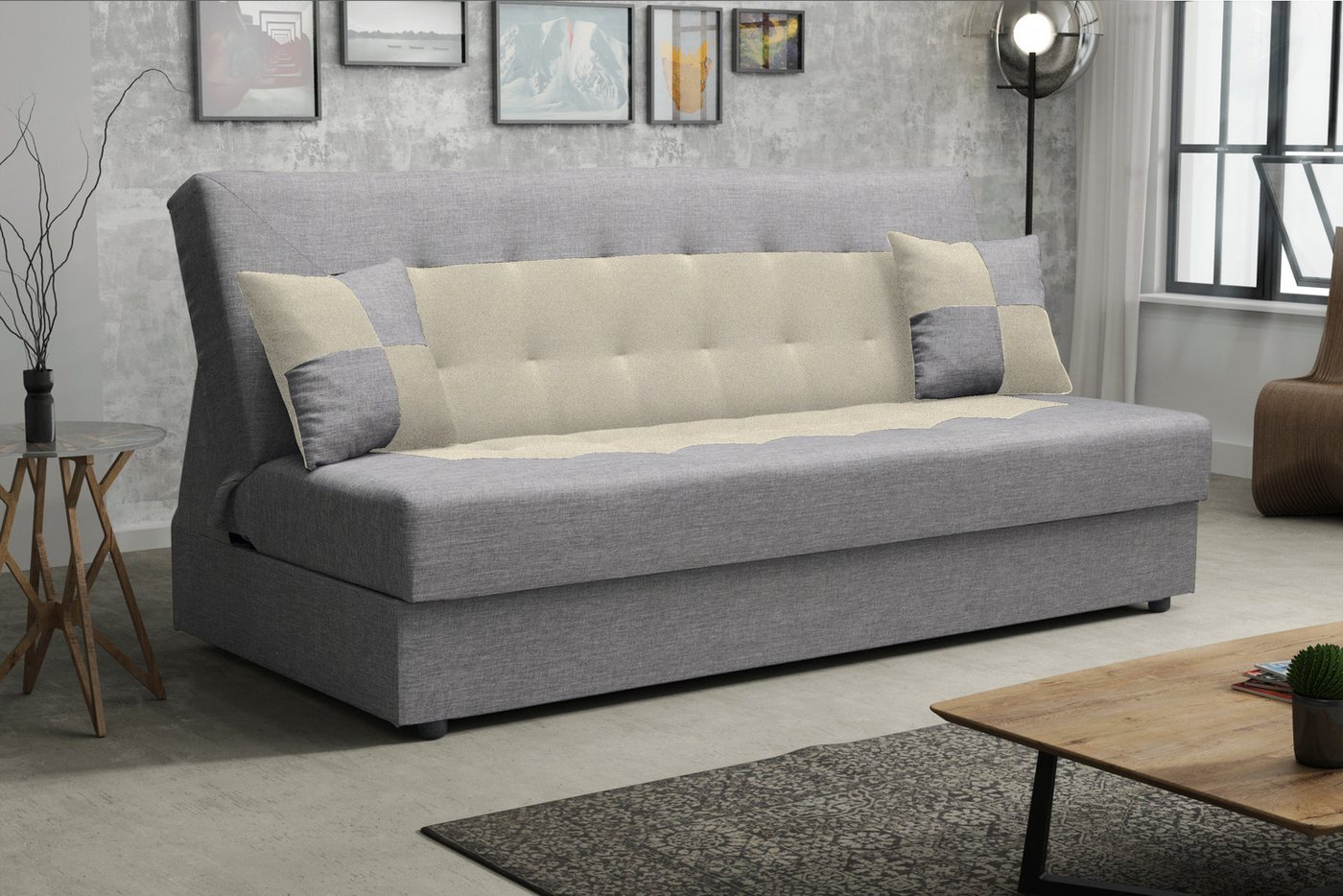 ALTDECOR Sofa POLI, Couch mit Schlaffunktion, Bettkasten, Wohnzimmer günstig online kaufen