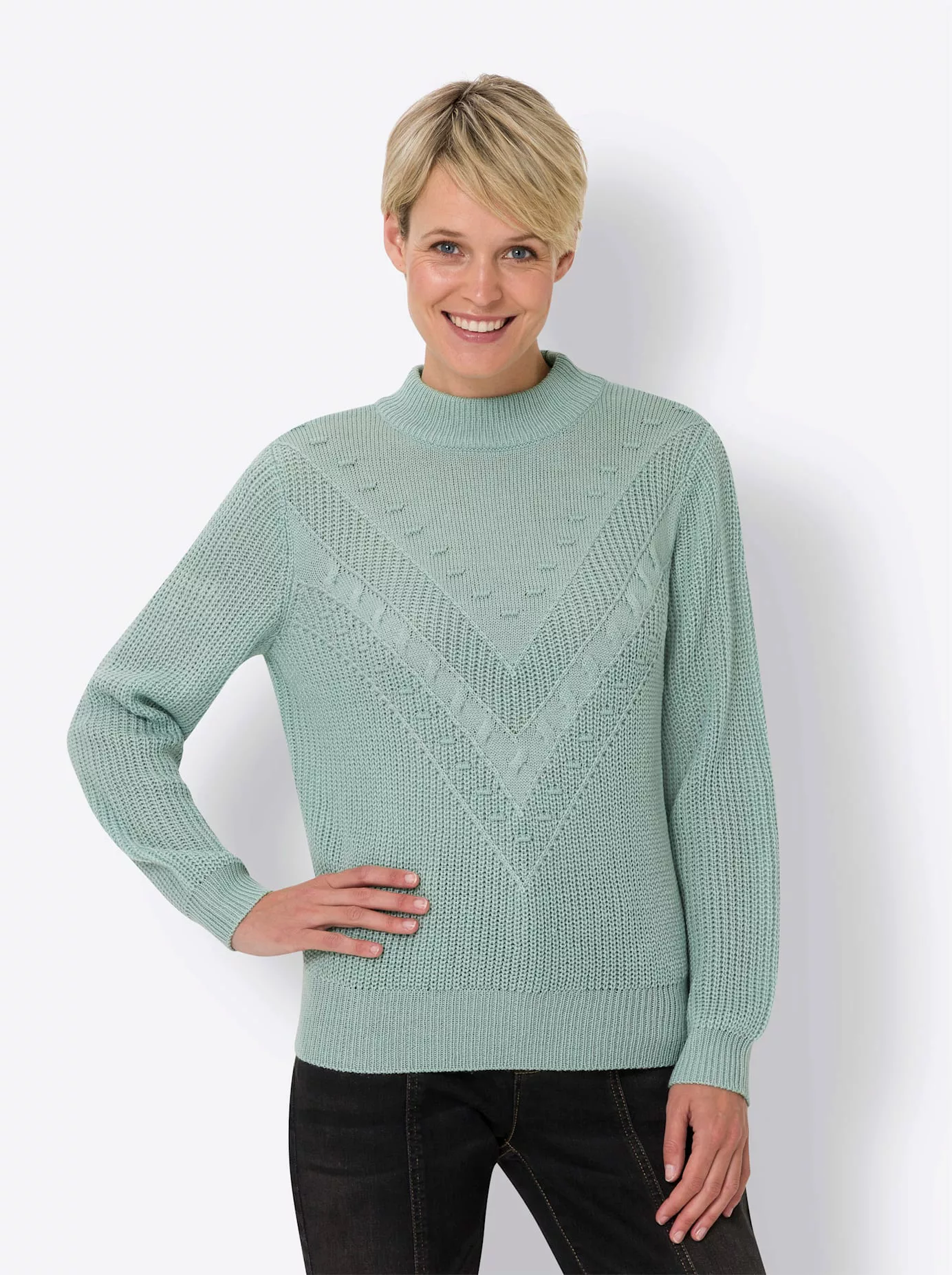 Classic Basics Stehkragenpullover "Langarm-Pullover" günstig online kaufen