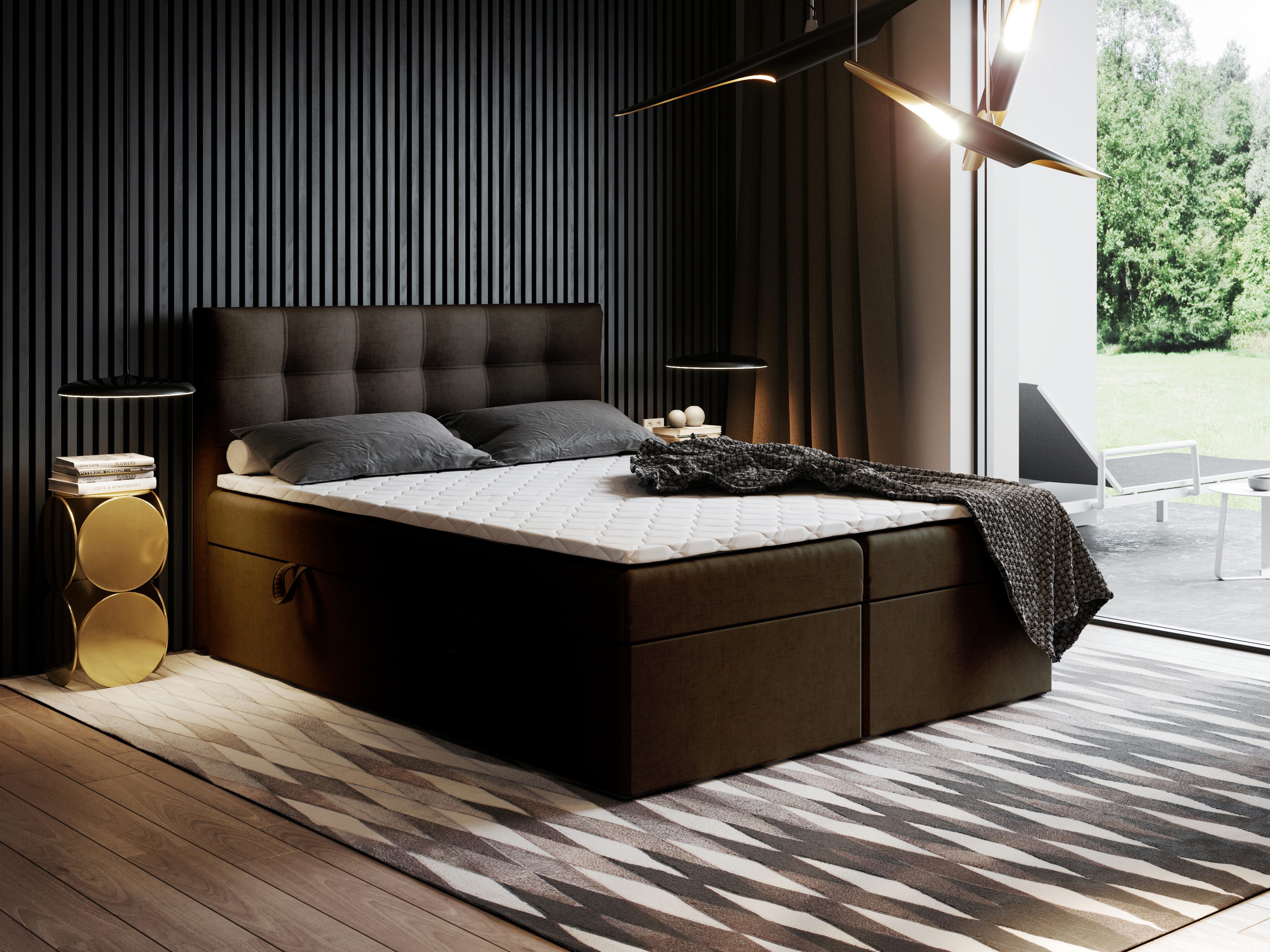 Godre Boxspringbett mit Bettkasten Ewora 200x200 günstig online kaufen
