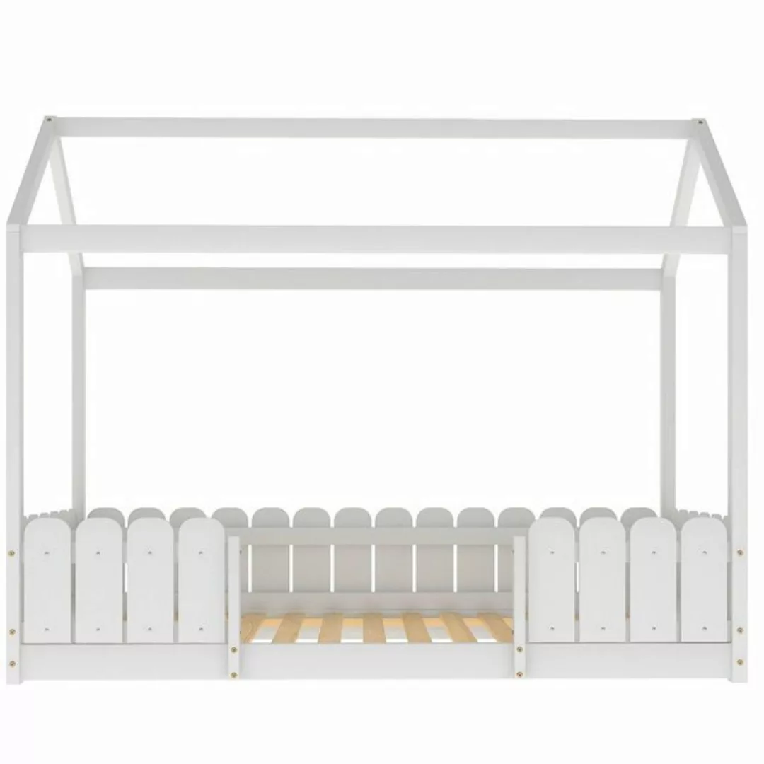 Gotagee Hausbett Einzelbett 90x200 cm Holz Kinderbett Mit Rausfallschutz fl günstig online kaufen