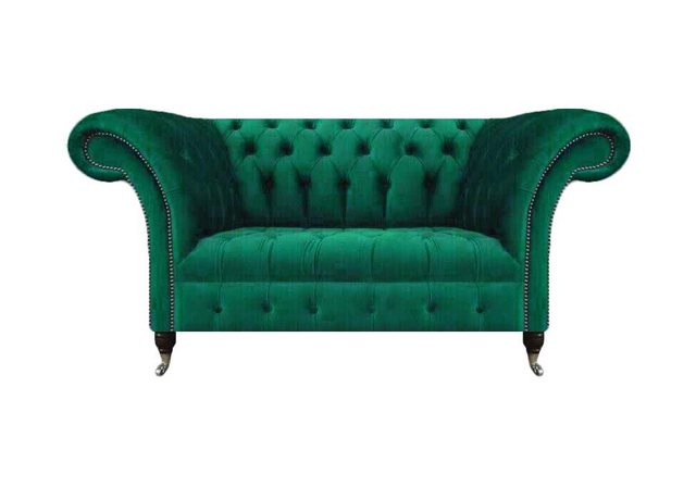 Xlmoebel Sofa Zweisitzer Chesterfield-Couch in Grün für das Wohnzimmer -, H günstig online kaufen