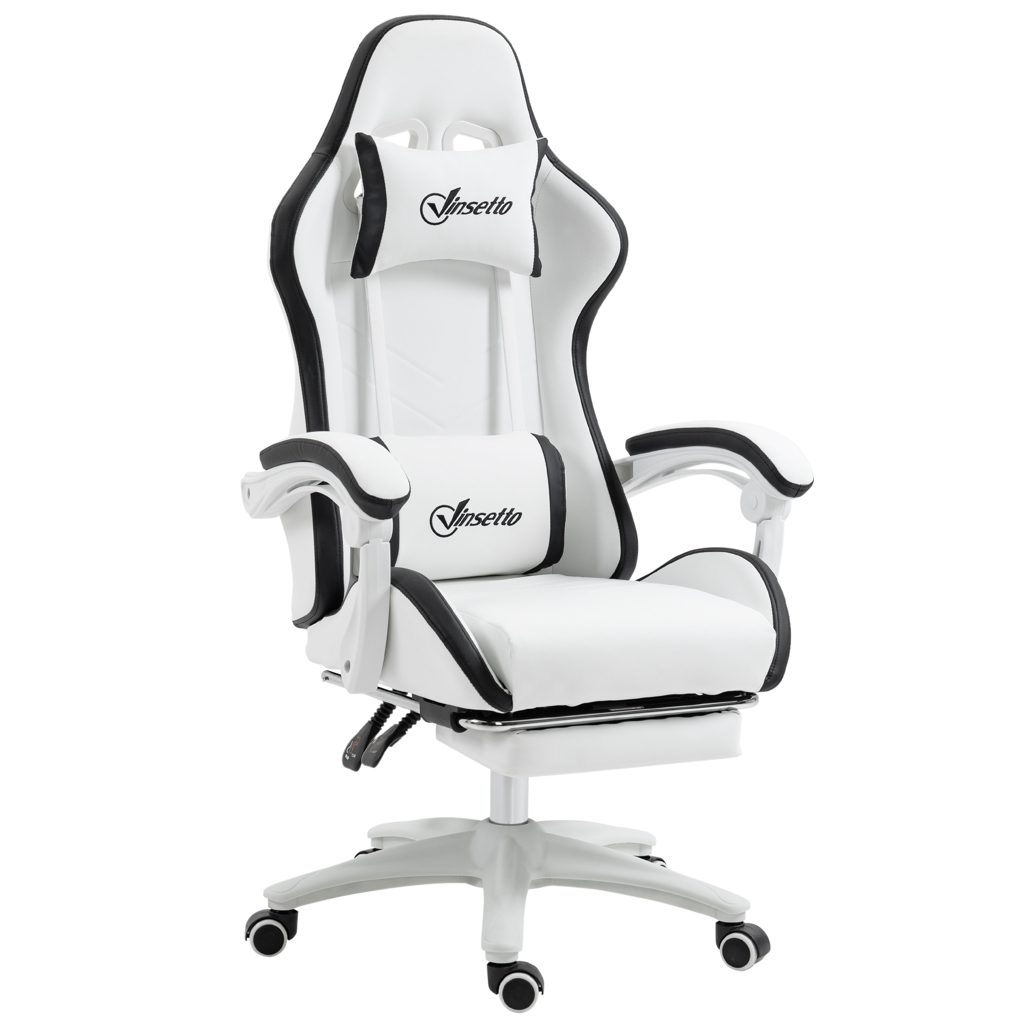 Vinsetto Gaming-Stuhl ergonomischer Gaming-Stuhl mit teleskopischem Fußstüt günstig online kaufen