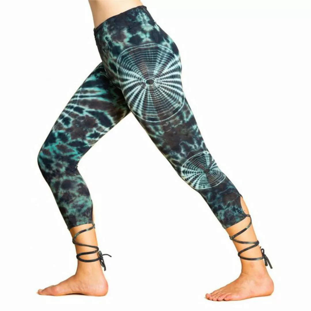 PANASIAM Leggings Unikat Lace-up Batik 3/4 Leggings aus natürlicher Viskose günstig online kaufen
