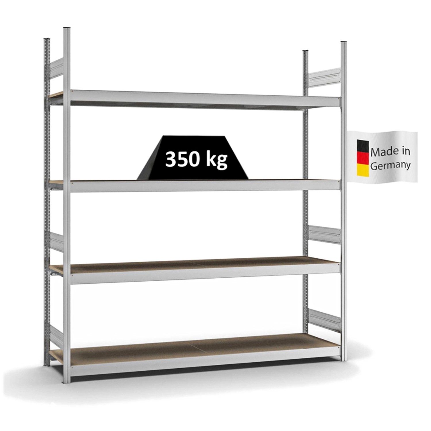 PROREGAL Weitspannregal Stecksystem T-Profil Grundregal HxBxT 250x225x50 cm günstig online kaufen