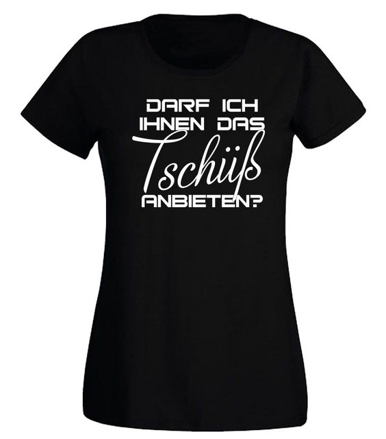 G-graphics T-Shirt Damen T-Shirt - Darf ich Ihnen das Tschüß anbieten? Slim günstig online kaufen