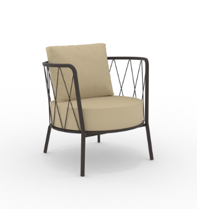 Daisy niedriger Lounge-Sessel bronze, ecru günstig online kaufen