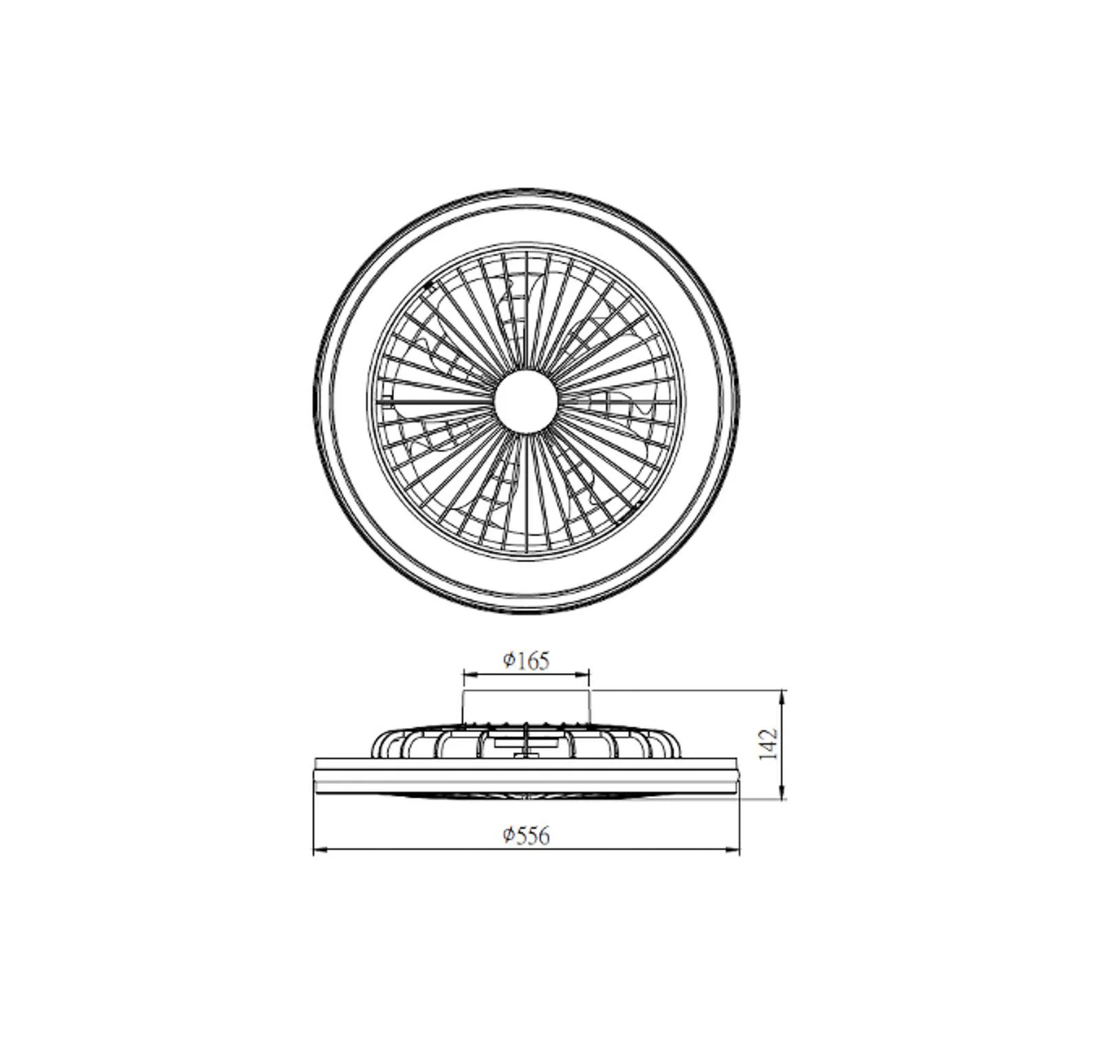 LED-Deckenventilator Gamer Big schwarz DC leise 56cm CCT RGB günstig online kaufen