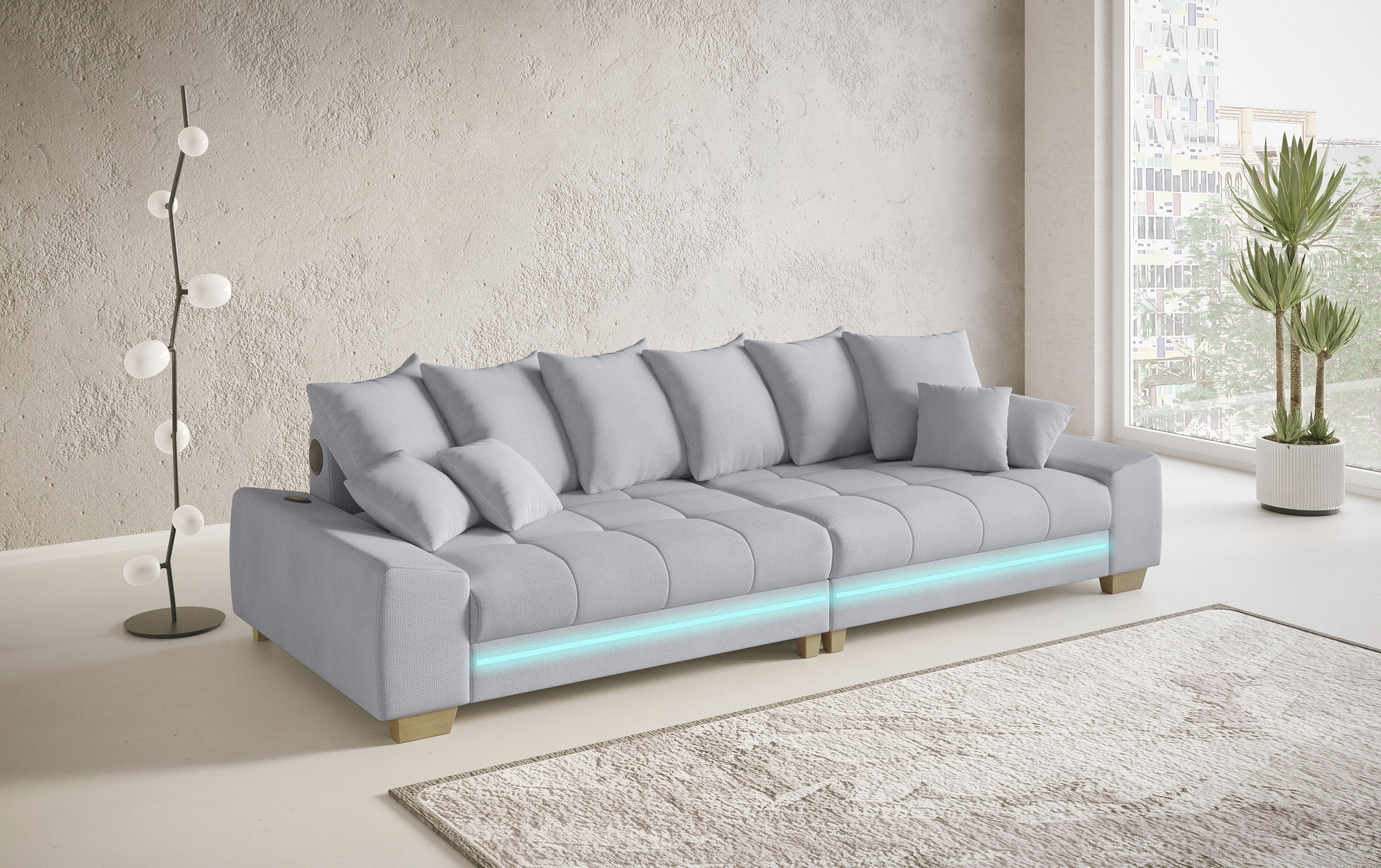 Mr. Couch Big-Sofa "Nikita II", mit RGB-LED, Bluetooth-Soundsystem, Kaltsch günstig online kaufen