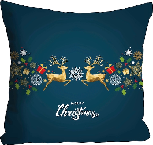 queence Dekokissen »David«, Kissenhülle,Merry Christmas,Spruch,Festlich,Wei günstig online kaufen
