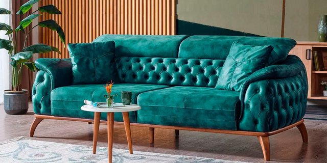 Xlmoebel 3-Sitzer Elegantes Chesterfield 3-Sitzer Designercouch gepolstert günstig online kaufen