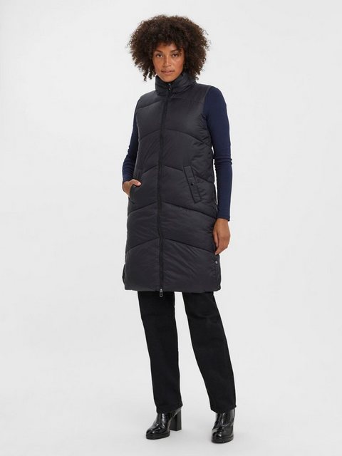 Vero Moda Steppweste Lange Puffer Weste Wattierte Übergangsjacke ohne Ärmel günstig online kaufen