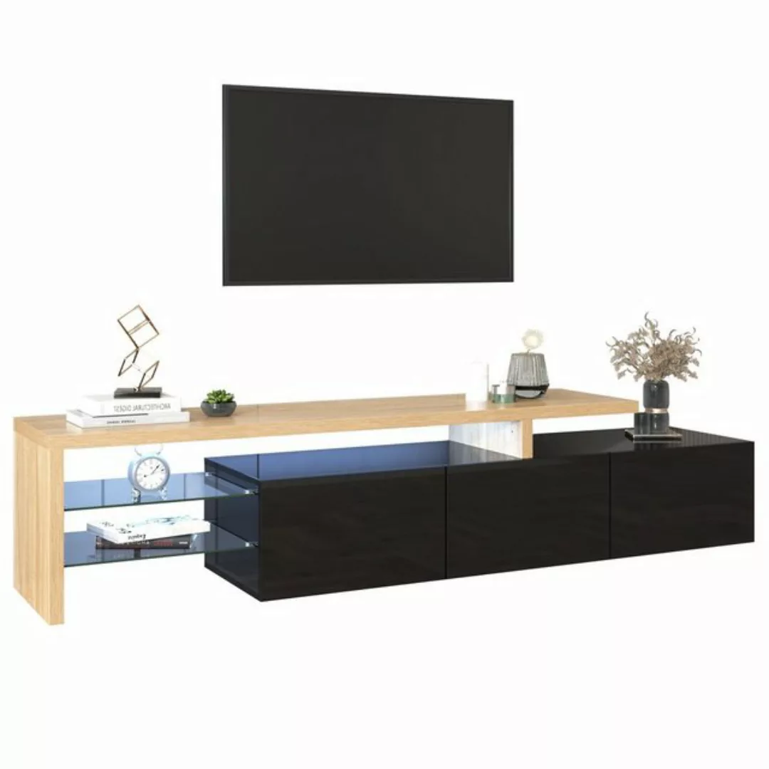 HAUSS SPLOE TV-Schrank TV-Lowboards TV Schrank Fernsehschrank TV-Tisch (LED günstig online kaufen