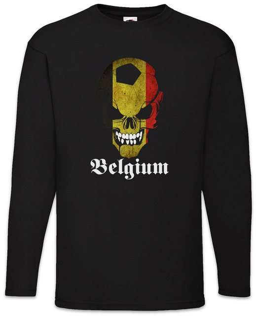 Urban Backwoods Langarmshirt Classic Football Soccer Belgium Skull Flag Lan günstig online kaufen