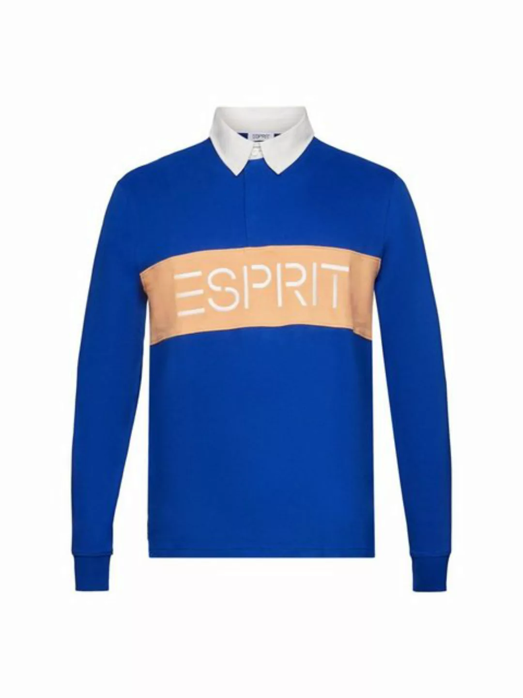 Esprit Langarm-Poloshirt Jersey-Rugbyshirt mit Logo günstig online kaufen