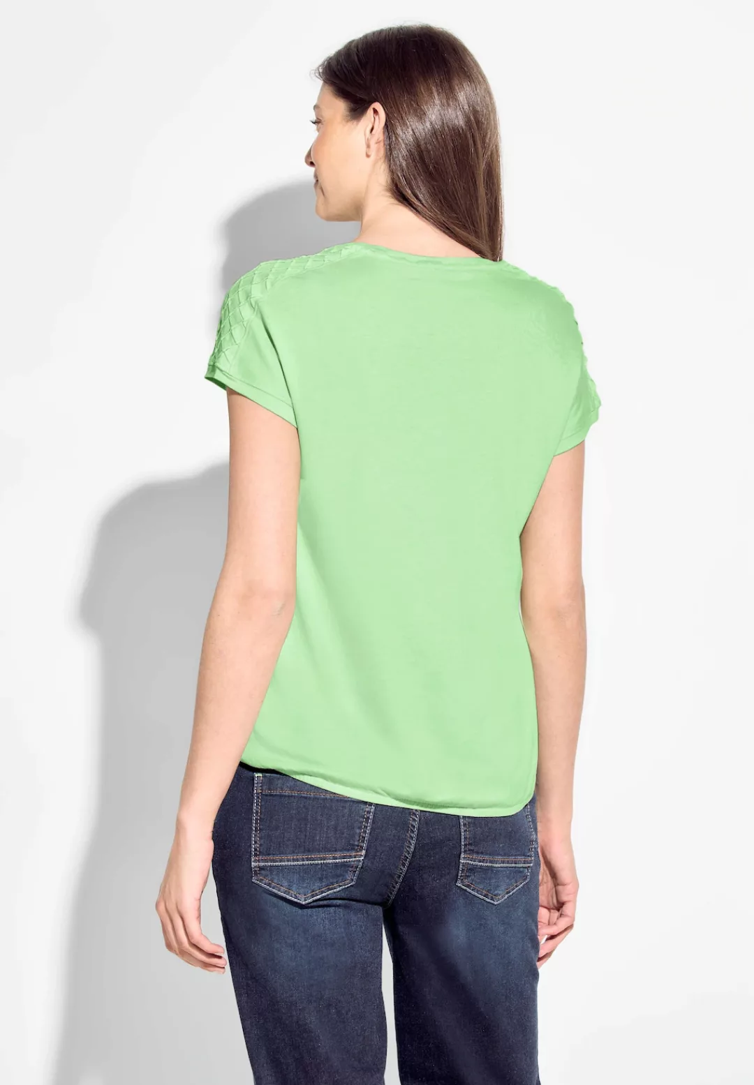 Cecil T-Shirt in Unifarbe günstig online kaufen