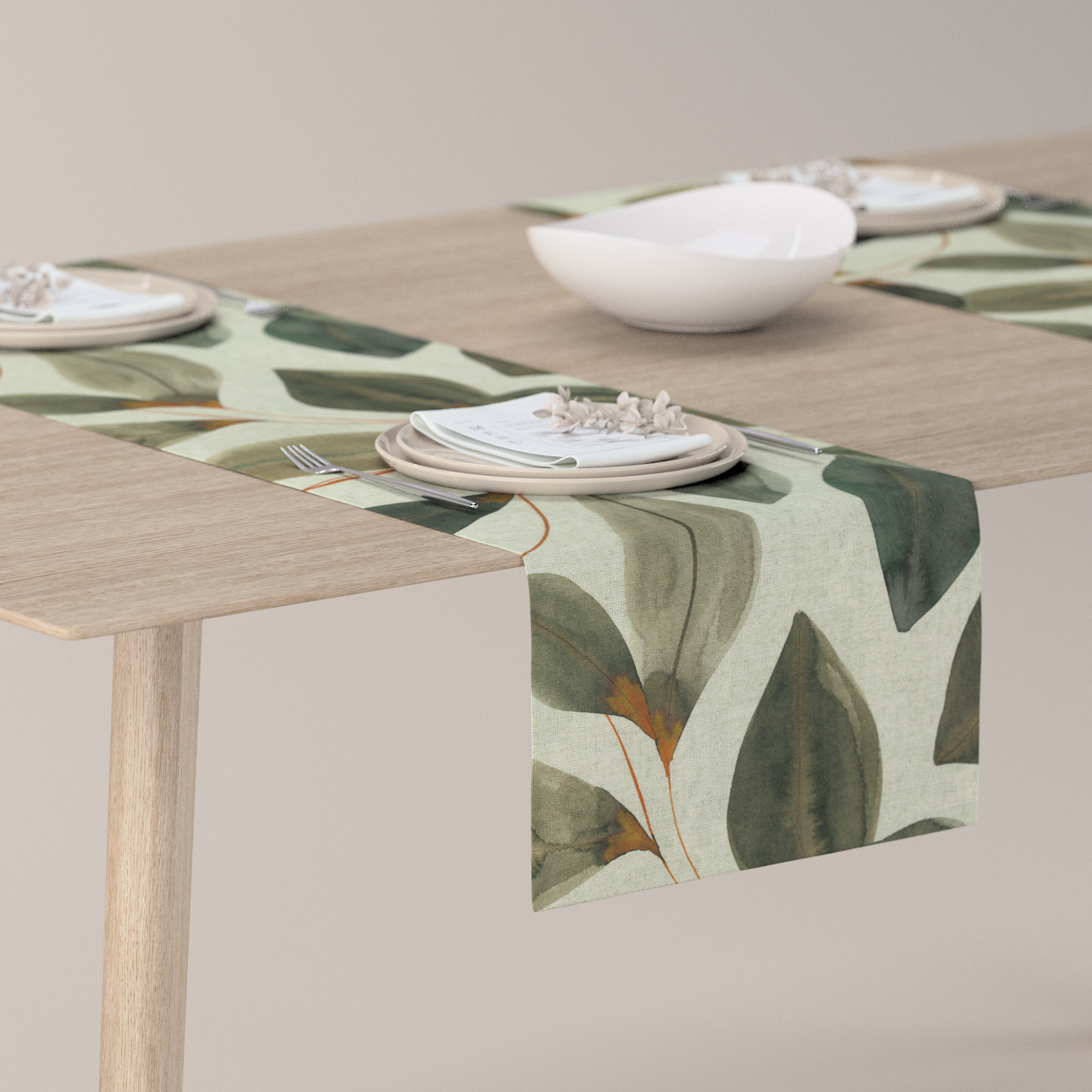 Tischläufer, grau-grün, 40 x 130 cm, Abigail (143-17) günstig online kaufen
