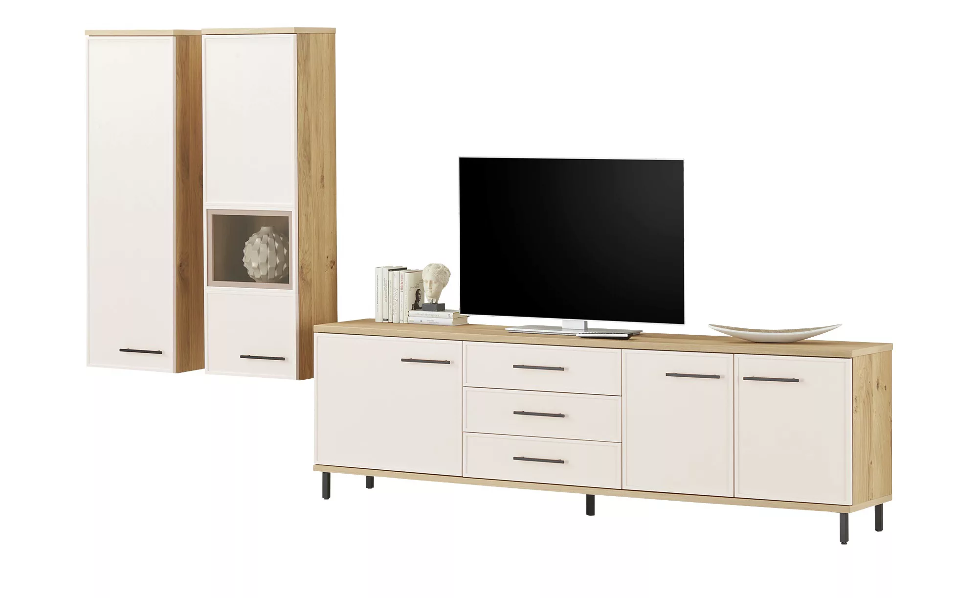 Wohnwert Wohnkombination  Carré ¦ creme ¦ Maße (cm): B: 362 H: 221 T: 42 Wo günstig online kaufen