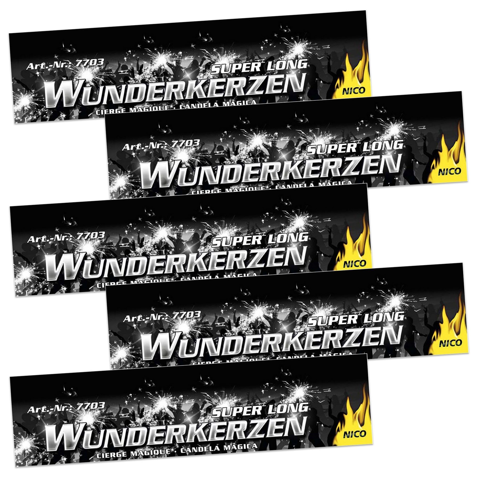 Nico Geburtstagskerze 100 Stück Wunderkerzen 30cm günstig online kaufen