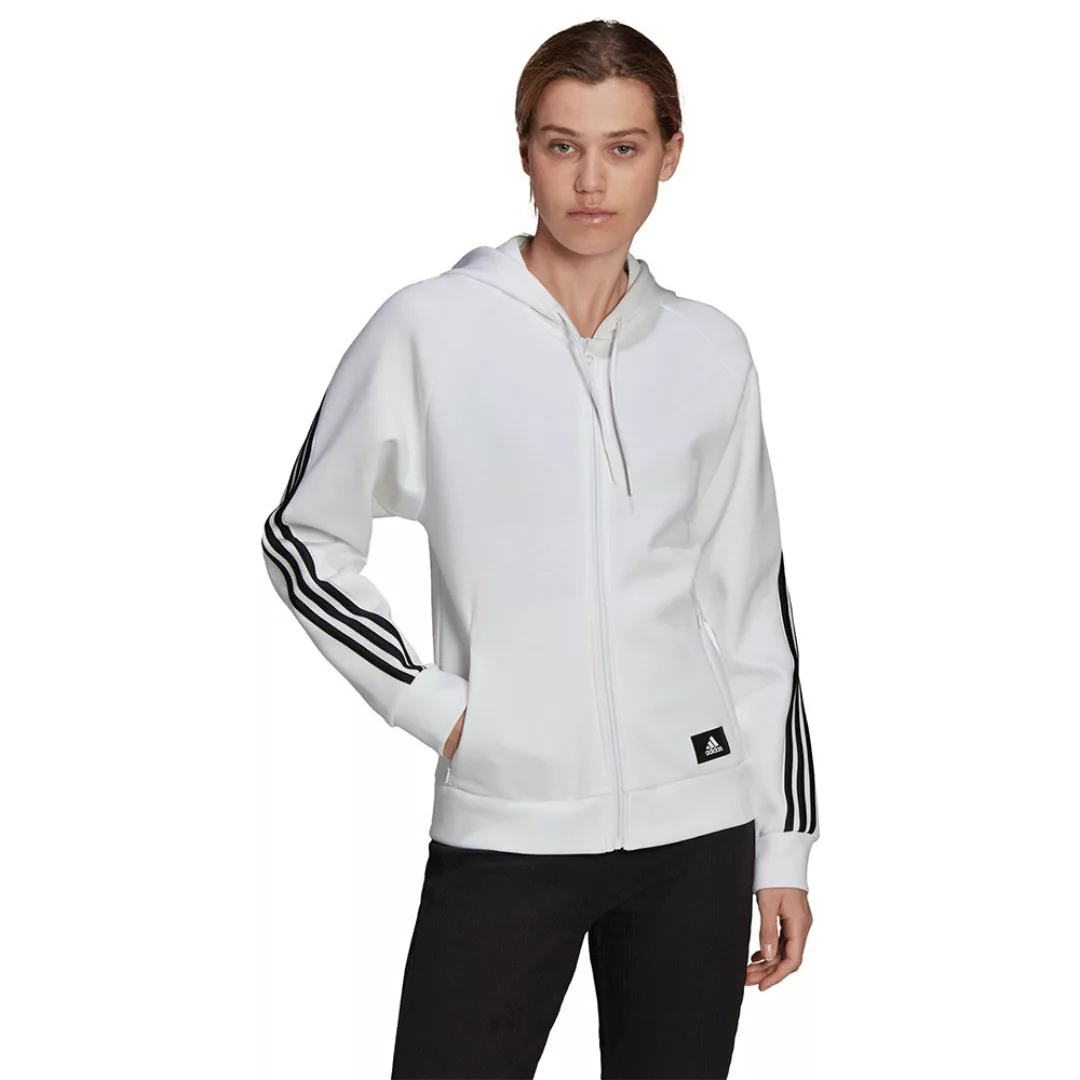 Adidas Fi 3 Stripes Sweatshirt Mit Reißverschluss S White günstig online kaufen