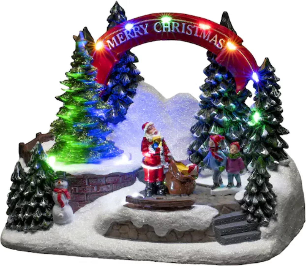 KONSTSMIDE Weihnachtsszene »Santa und Kinder, 11 bunte Dioden, batteriebetr günstig online kaufen