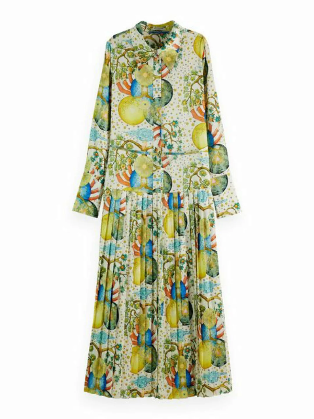 Scotch & Soda Sommerkleid MAXI PLEATED DRESS EMBASSY PRINT, NAVY günstig online kaufen