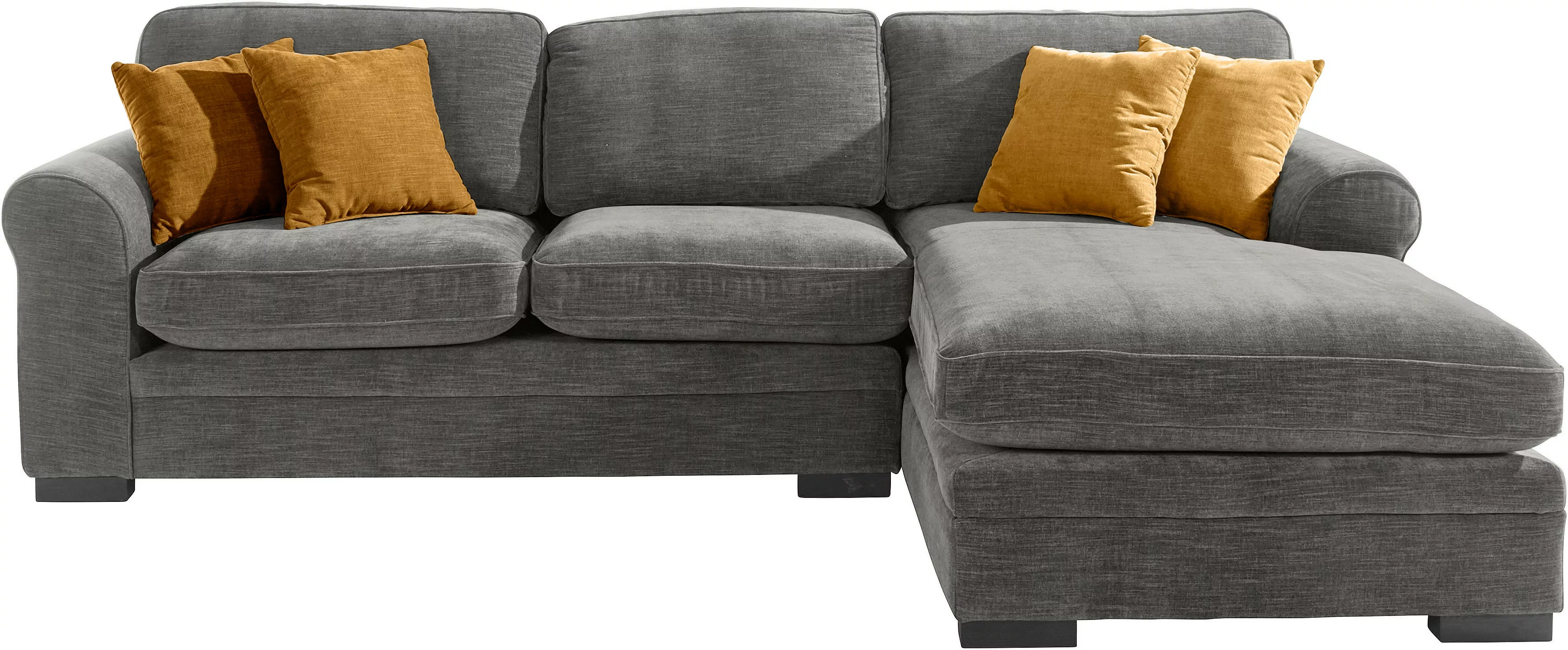 Home affaire Ecksofa "Broughton L-Form", weicher Sitzkomfort, incl. 4 Zierk günstig online kaufen