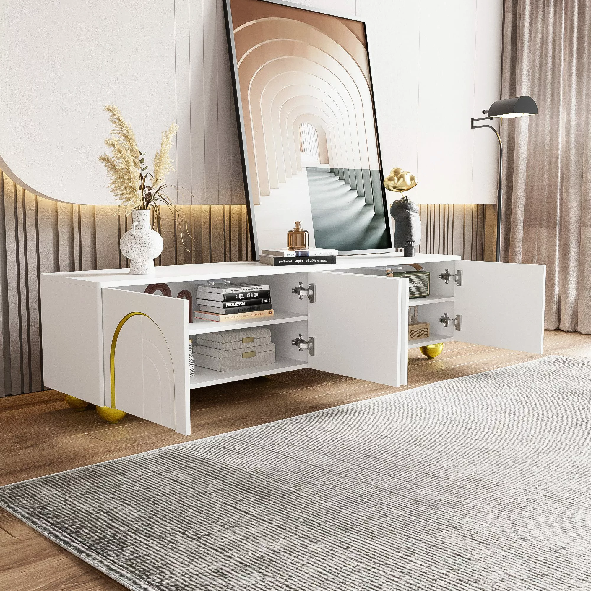 STILVORA Lowboard 170×38cm TV-Schrank in wohnzimmer,Fernsehschrank günstig online kaufen
