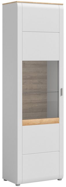 xonox.home Vitrine in Ashgrey Matt - 61x202x37cm (BxHxT) günstig online kaufen