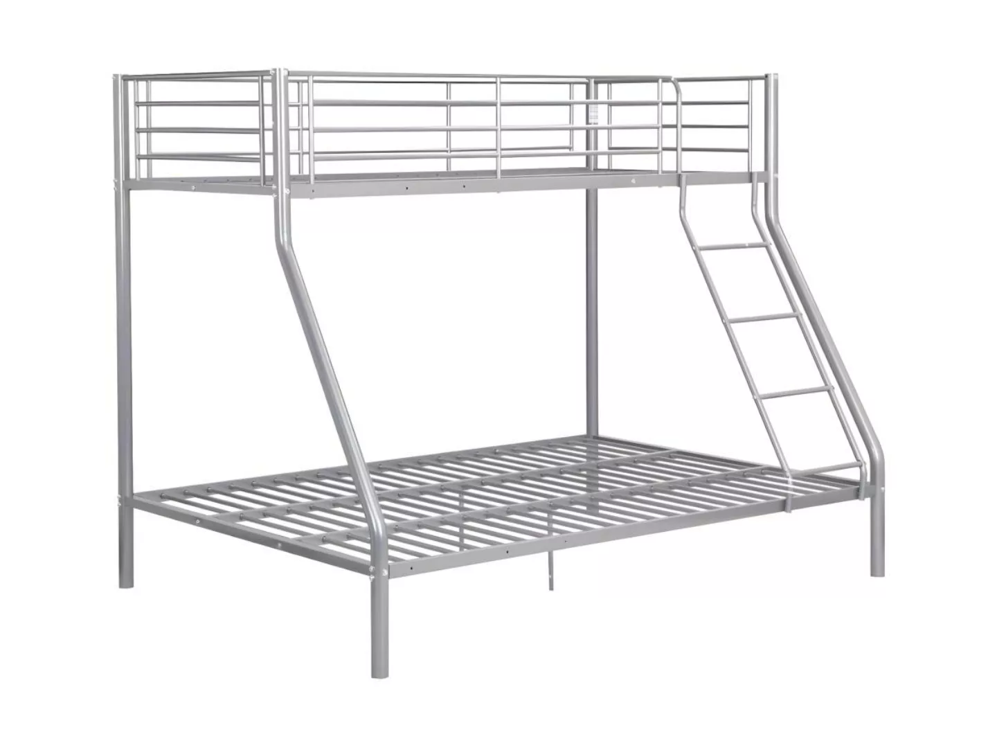 Etagenbett + Lattenrost - 90 x 190 & 140 x 190 cm - Metall - Silberbarfen - günstig online kaufen