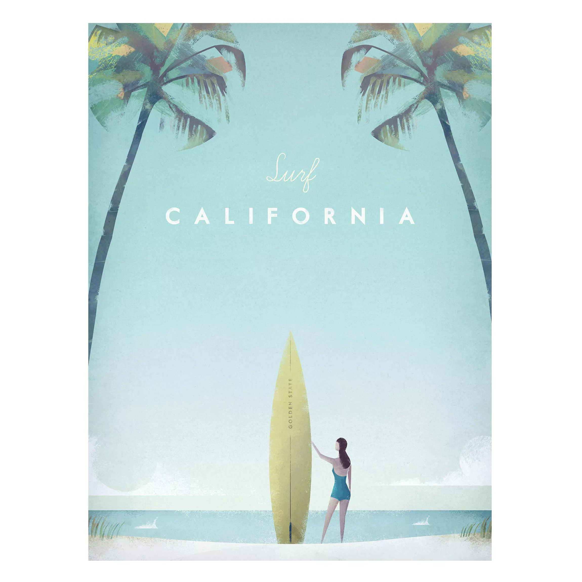 Magnettafel Strand - Hochformat 3:4 Reiseposter - California günstig online kaufen