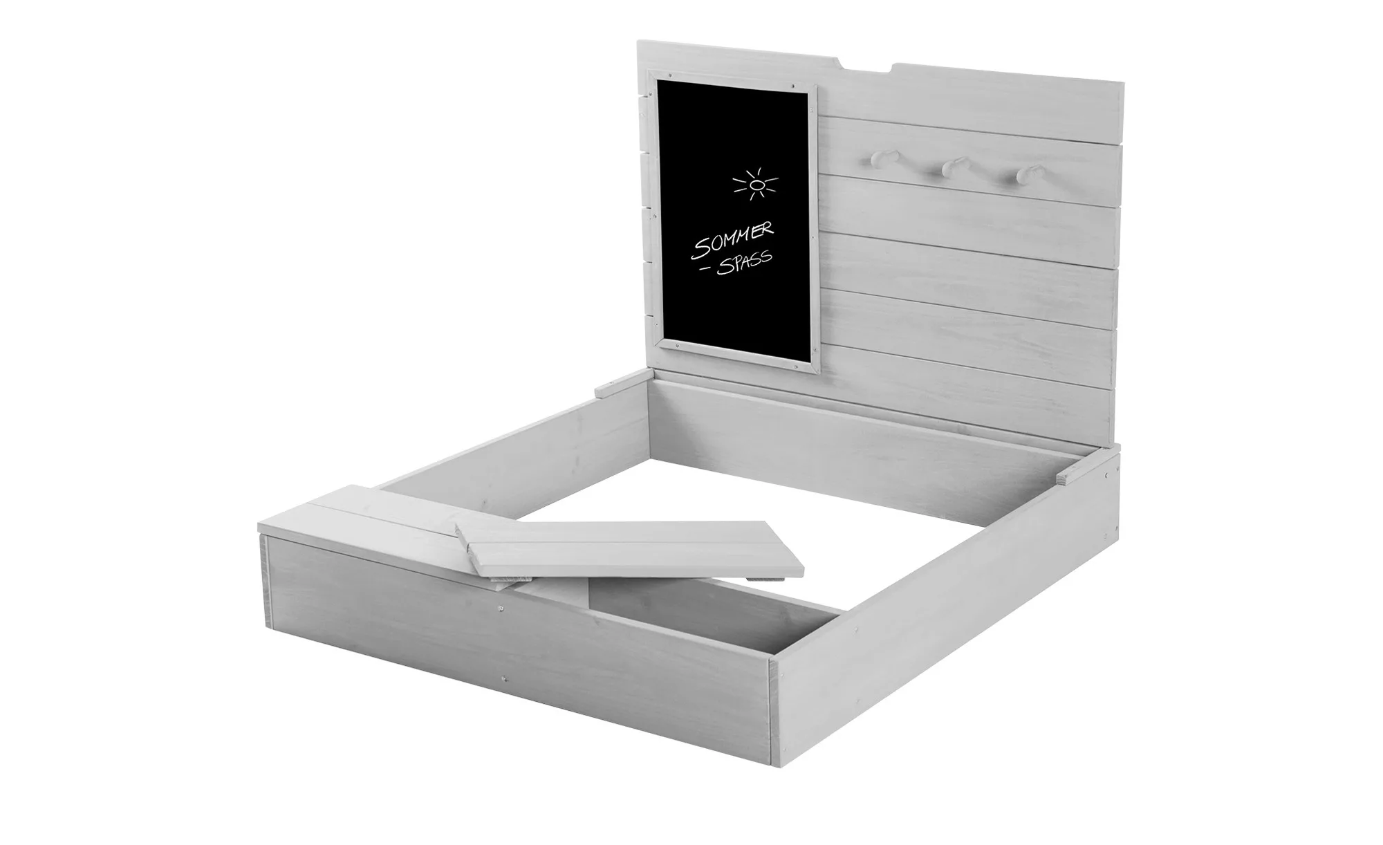Roba Sandkasten  Sandkasten mit Deckel - grau - 85 cm - 65,5 cm - 88 cm - G günstig online kaufen