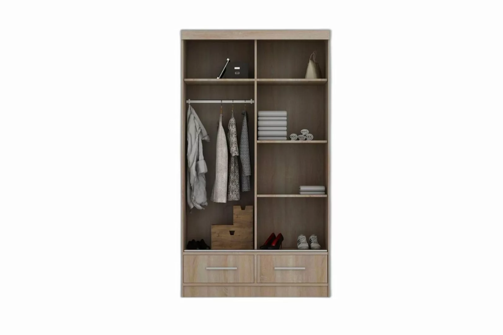 Xlmoebel Kleiderschrank Schlafzimmer Kleiderschrank Schrank Holz Neu Möbel günstig online kaufen