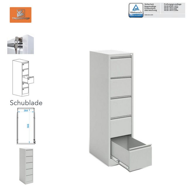 TRIZERATOP Hängeregisterschrank Aktenschrank Karteischrank 345x63x1285 cm 4 günstig online kaufen