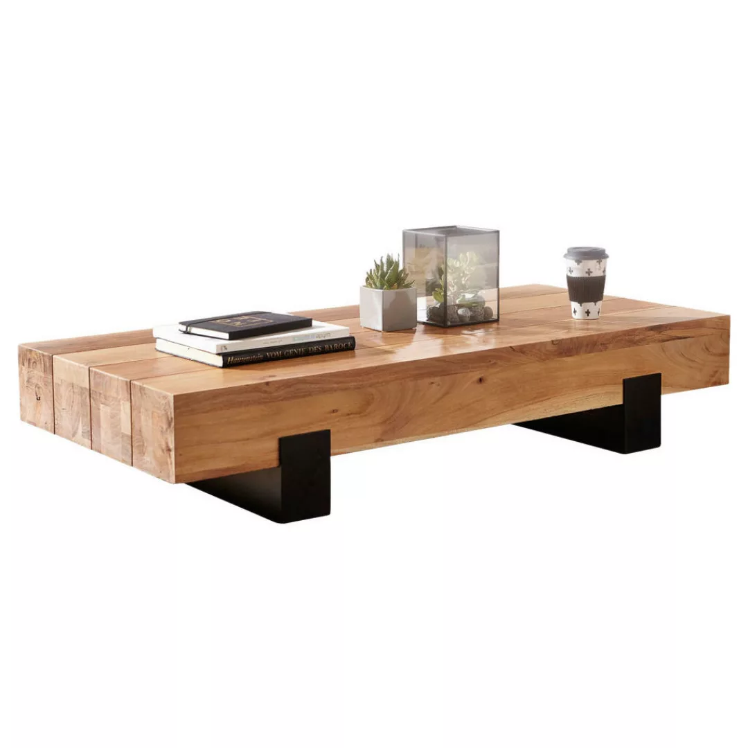 Couchtisch braun B/H/T: ca. 130x25x59 cm günstig online kaufen