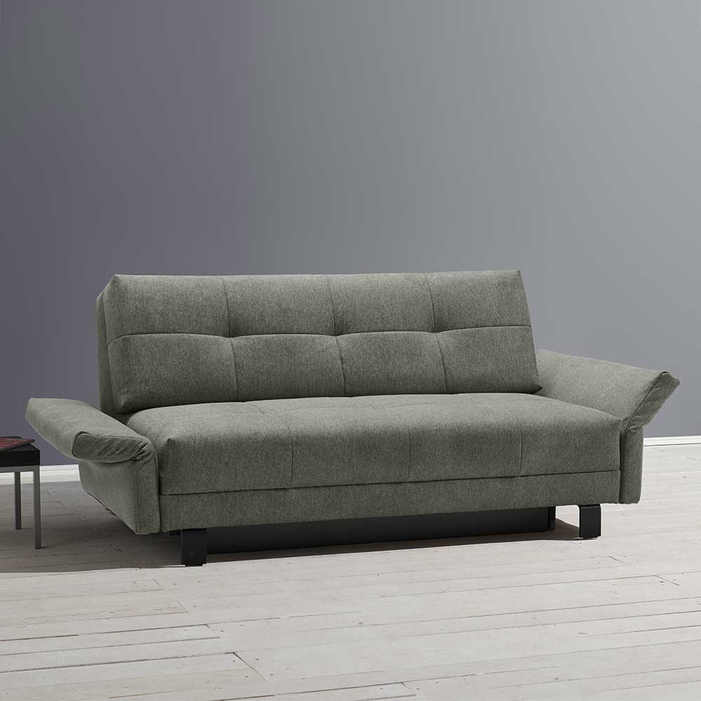 Ausklappbares Sofa mit Vierfußgestell aus Metall Flachgewebe günstig online kaufen