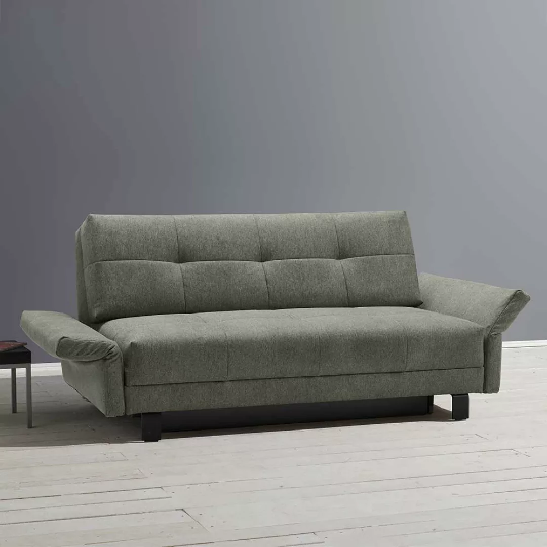 Ausklappbares Sofa mit Vierfußgestell aus Metall Flachgewebe günstig online kaufen