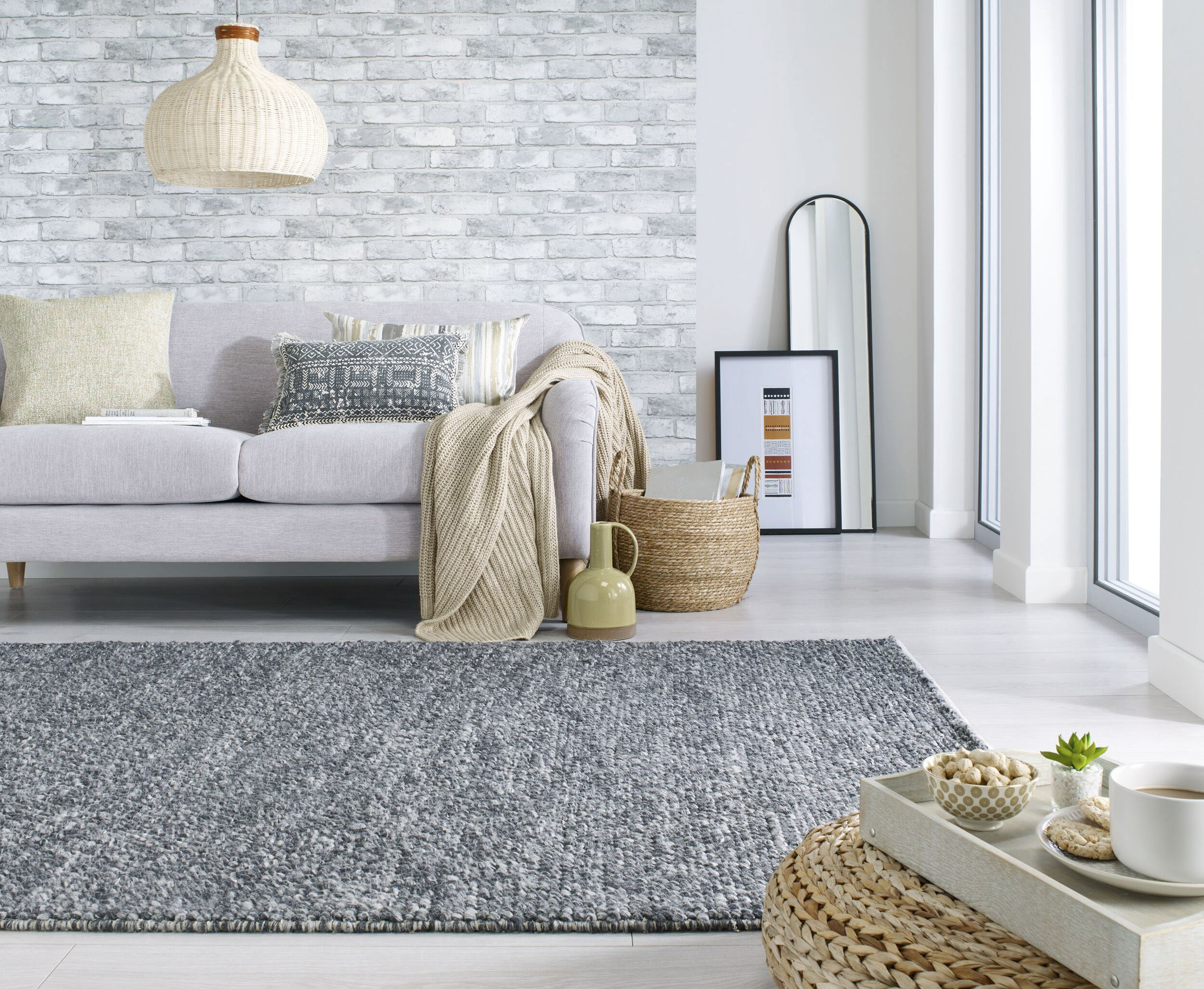 FLAIR RUGS Teppich »Minerals«, rechteckig, 10 mm Höhe, Teppich aus Wollmisc günstig online kaufen