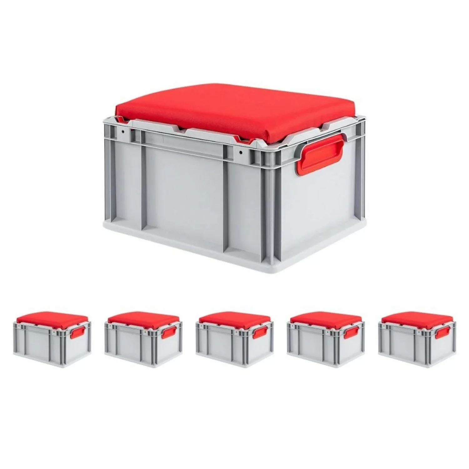 PROREGAL SparSet 6x Eurobox NextGen Seat Box Rot HxBxT 265 x 30 x 40 cm 20 günstig online kaufen