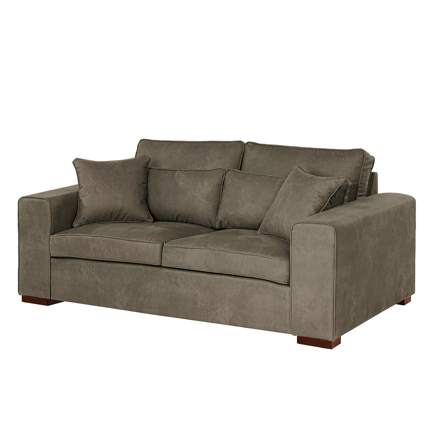 home24 Red Living Sofa Randan II 2,5-Sitzer Dunkelbraun Microfaser 194x85x1 günstig online kaufen