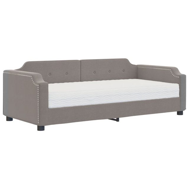 vidaXL Gästebett Gästebett Tagesbett mit Matratze Taupe 80x200 cm Stoff Bet günstig online kaufen