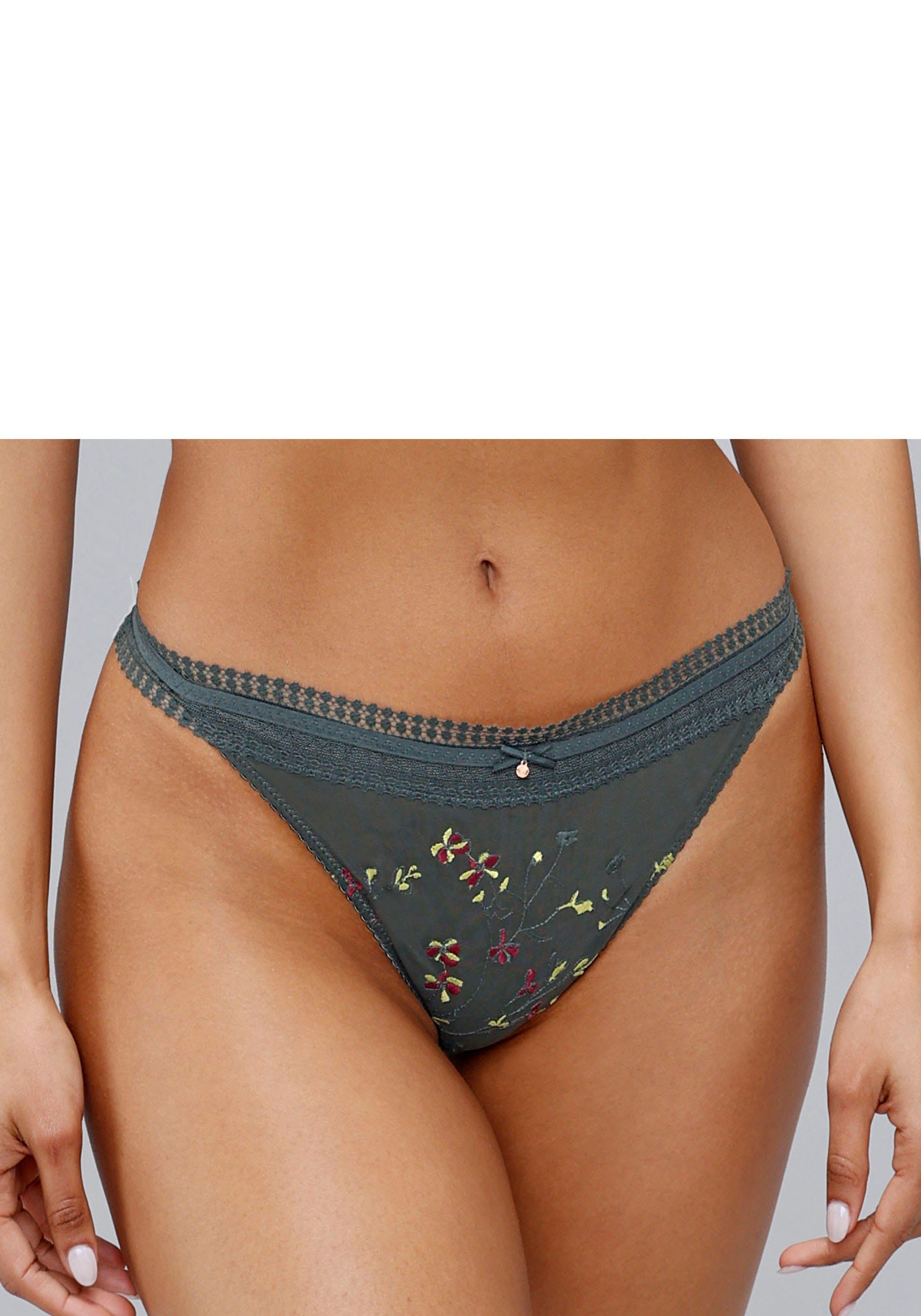 LASCANA Tanga "Jasmin", in floraler Optik günstig online kaufen