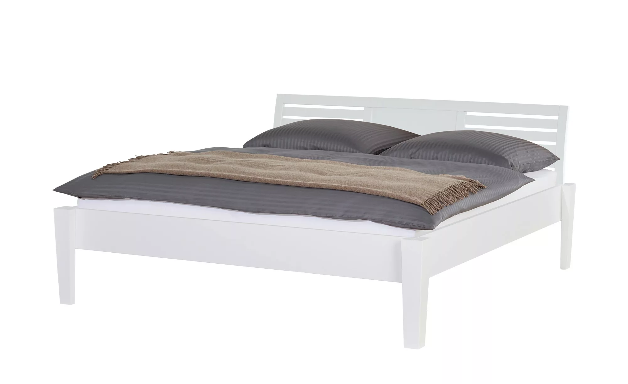 Massivholz-Bettgestell - weiß - 216 cm - 93 cm - Betten > Bettgestelle - Mö günstig online kaufen